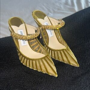 Jimmy Choo Glittering Gold Heels